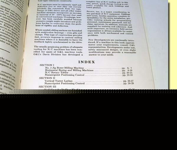 Numerically controlled machine tools giddings lewis cat