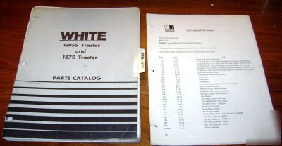 White G955 & 1870 tractor parts catalog book manual