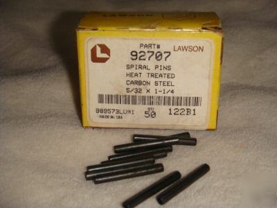 Box of 50 spiral pins, heat treated, carbon steel