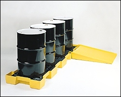 4 drum in-line spill pallet