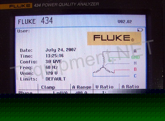 Fluke 434 power quality analyzer factory refurbished