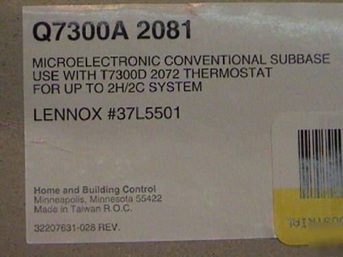 Honeywell lennox microelectronic conventional subbase