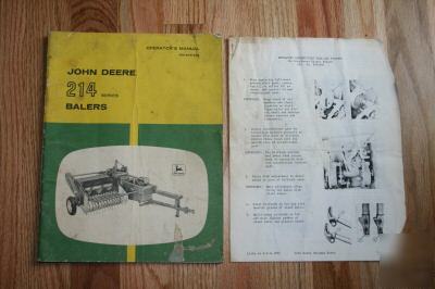 John deere 214 baler operators manual 