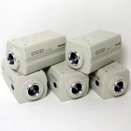 Lot of 5 toshiba ccd hi resolution b&w cameras #ik-527A