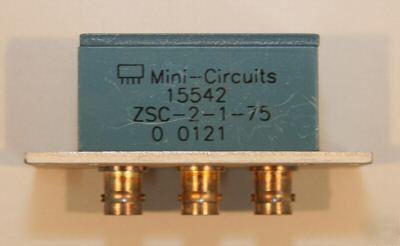 Mini-circuits zsc-2-1-75 power splitter 0.25-300MHZ