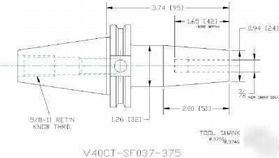 New V40CT SF037 375 thermal toolholding cat adapter