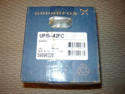 New grundfos UP15-42FC circulator pump w/ free flanges 