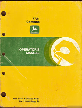 Operators manual-john deere 7721 combine