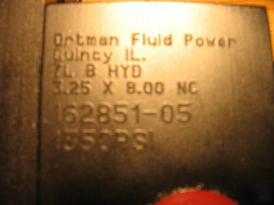 Ortman 7L b hyd cylinder 162851-05 3.25 x 8.00 nc