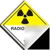 Radioactive 7 sign--s. rigid-230X230MM(ha-025-rg)