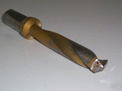 Resharpened seco brazed carbide tipped drill .8594 