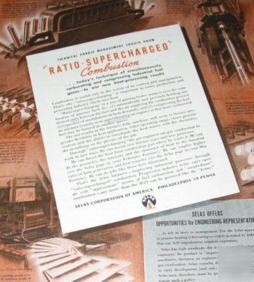 Selas heat processing-machine treatment-2 1945 ads