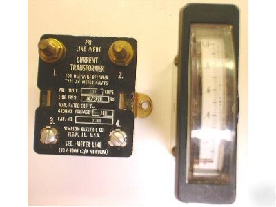 Simpson 1 a ac current meter w/current xsfmr