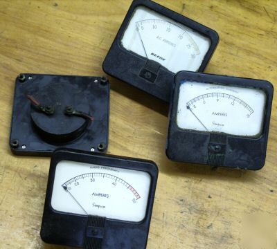 11PC lot ammeters amp meters simpson weschler beede wow