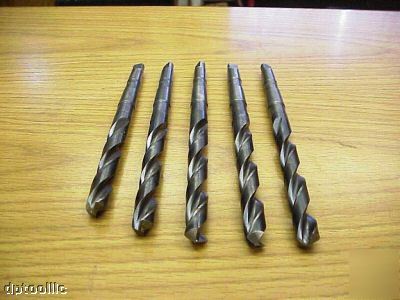 5PC ltr i 1MT usa taper shank drill hss 118 deg point 