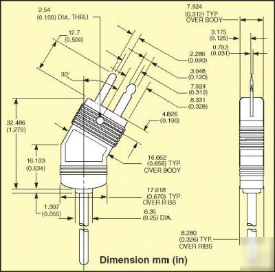 Low noise thermocouple probes with connectors gkmqss-04