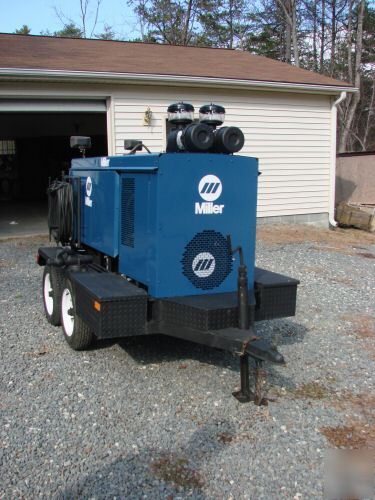 Miller big blue 400 d air pak on trailer w/leads 