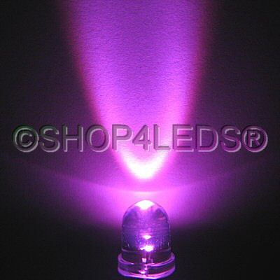 New 200 pcs 8MM wide angle 30KMCD pink led f/r 40Â° 