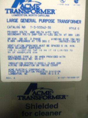 New builder construction acme 480 delta 240 - 120 