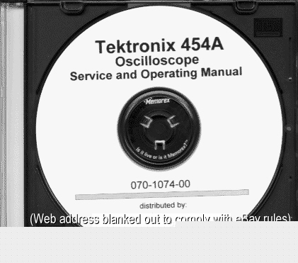 Tek 454A svc/op manual 2RES A3+A4+text search+free ship