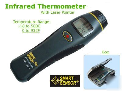 Digital infrared thermometer meter with laser pointer
