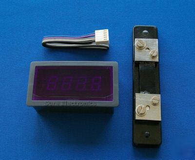 3Â½digital red led dc 0~50A amp panel meter + shunt