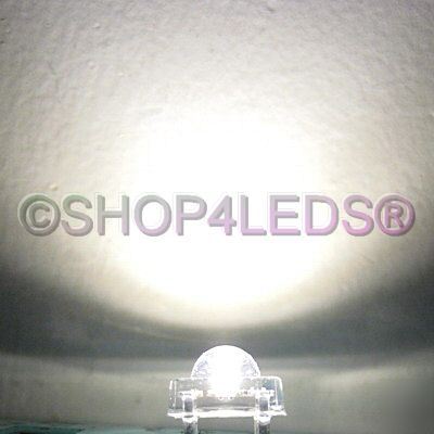 300 pcs 5MM 20000MCD super flux white led free resistor