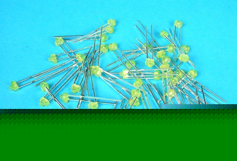 50PCS 1.8MM yellow diffused leds tower leds