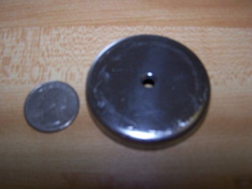 Ceramic ferrite disc magnet in stainless cup lot of 10