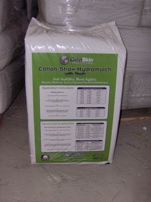 Geoskin cotton hydromulch w/straw, additives, tackifier