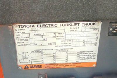 3 stage/side shift/scissor out 4,500# electric forklift