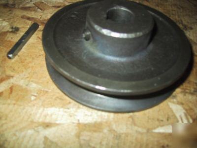 4-1/2 dia cast iron pulley for lathe motor