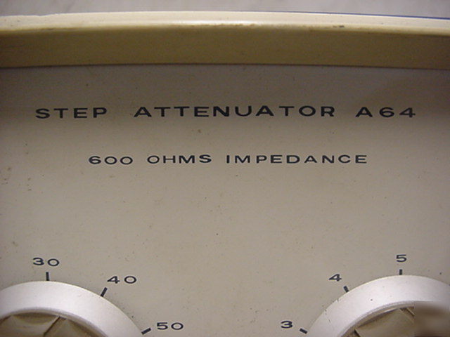 Advance electronics step attenuator A64 600 ohms tested