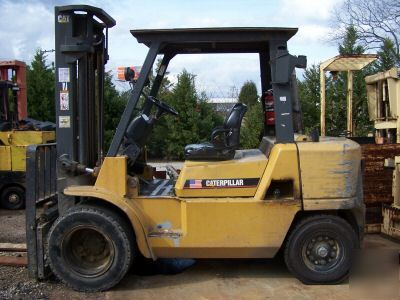 Caterpillar 8,000 lb dual wheel pneumatic forklift