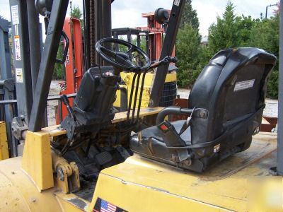 Caterpillar 8,000 lb dual wheel pneumatic forklift