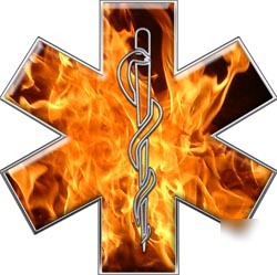 Emt ems mfr medic decal reflective 6