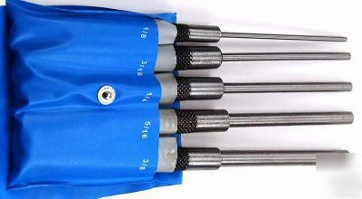 Four piece long drive pin punch set model engineering