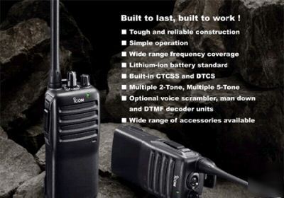 Icom icf f 14 vhf 16 ch portable 2 way radio