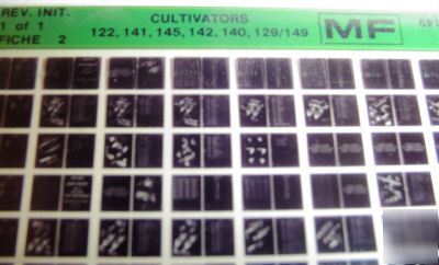 Massey ferguson 122-149 cultivator parts microfiche mf