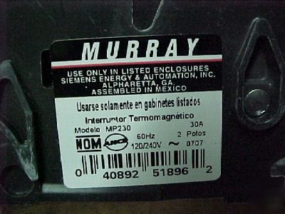 Murray circuit breakers 2 pole 120/240V (box of 6)