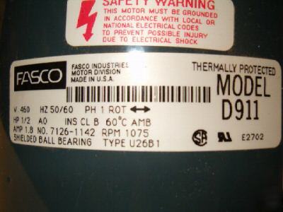 New fasco motor D911 460V d 911 cheap 