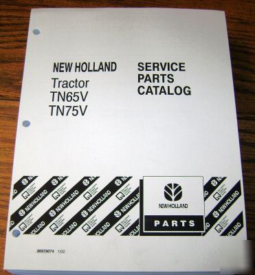 New holland TN65V TN75V tractor parts catalog manual nh