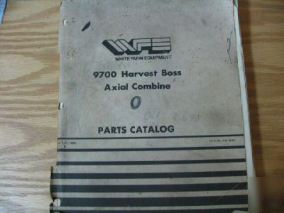 White 9700 harvest boss axial combine parts catalog