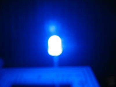 50X 3MM blue leds,white diffused lens