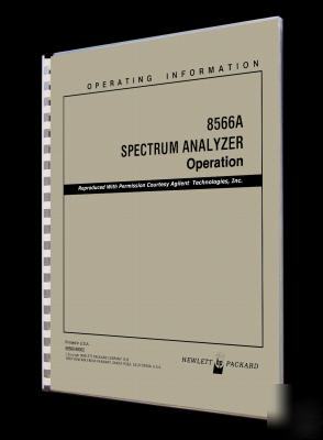 Hp - agilent 8566A operators manual