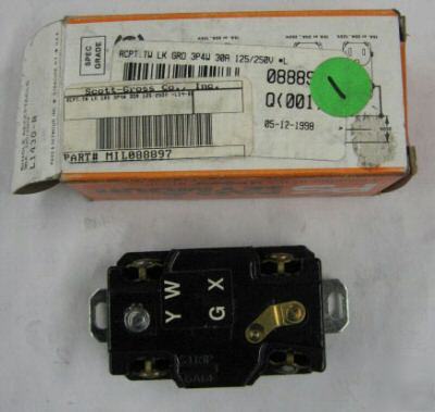 Miller 088897 rcpt, tw lk grd 3P4W 30A 125/250V