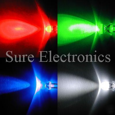 100 pcs ultra bright mixed led, 5MM, clear