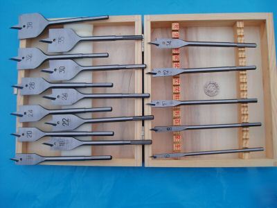 16 piece flat/spade wood bit set ( drill /tool)