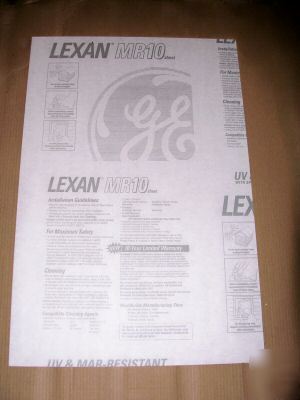 Buy MR10 lexan polycarbonate clear 1/4 x 35.7/8 X17.5/8