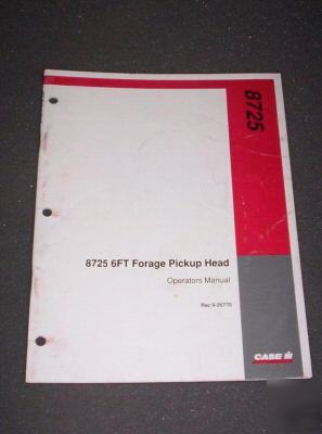 Ih case ih 8725 6FT forage pickup header op manual
